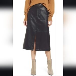 Faux leather skirt